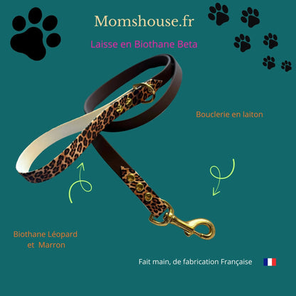 Laisse Marron et Léopard Momshouse.fr