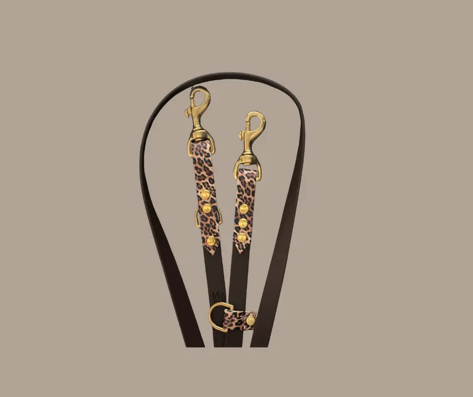 Laisse multi-positions Léopard Momshouse.fr